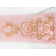 Destock appliques broderie perles brodé sur tulle haute couture doré taille 56x25cm