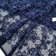 Destock 0.6m tissu dentelle élastique doux fluide bleu largeur 145cm 