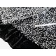 Destock 0.77m tissu sequins brodés sur jersey velours fluide largeur 140cm