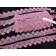 Destock lot 12.7m dentelle guipure fine satinée vieux rose largeur 3.2cm