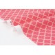 Déstock 2m tissu américain toile coton souple géométrique rose largeur 117cm