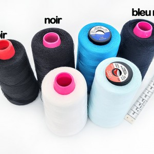 Destock lot de 6 cônes de fil à coudre polyester 3000m