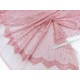 Destock 1.4m tissu broderie tulle brodé sequins vieux rose largeur 155cm