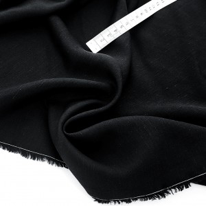 Déstock lot 1.5m tissu cupro soyeux fluide extra doux noir largeur 153cm 