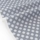 Destock 0.8m tissu américain pois gris ton sur ton largeur 109 cm