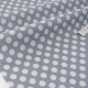 Destock 0.67m tissu américain pois gris ton sur ton largeur 109 cm