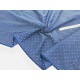 Déstock 1.5m tissu japonais coton tissé teint doux plumetis marine largeur 118cm 