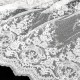 Destock 1m tissu dentelle broderie tulle brodé sequins haute couture écru largeur 133cm