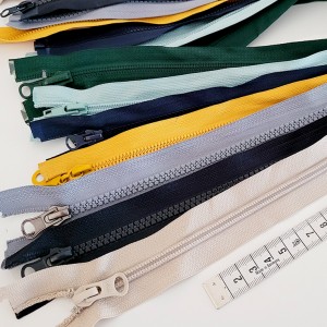 Destock 7 fermetures glissière zip séparable multicolore longueur 55-75cm