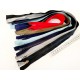 Destock 7 fermetures glissière zip séparable multicolore longueur 37-71cm