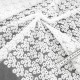 Destock 0.8m+0.5m tissu dentelle broderie tulle brodé doux blanc largeur 68cm
