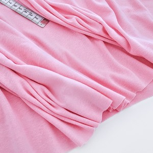 Destock 0.8m tissu jersey coton double face fin rose largeur 150cm