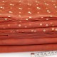Déstock lot 6m tissu tulle rouille uni et pois doré largeur 160cm