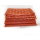 Déstock lot 6m tissu tulle rouille uni et pois doré largeur 160cm