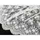 Destock 1m tissu dentelle broderie tulle brodé sequins haute couture écru largeur 137cm