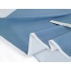 Destock 0.67m tissu popeline polyester soyeux fluide extensible bleu jeans largeur 160cm