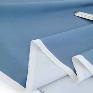 Destock 1.1m tissu popeline polyester soyeux fluide extensible bleu jeans largeur 160cm