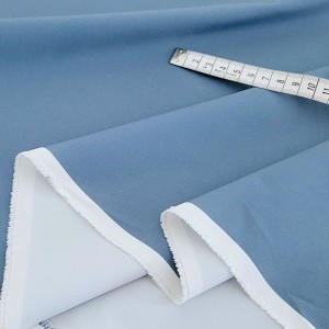 Destock lot 1.1m tissu popeline polyester soyeux fluide extensible bleu jeans largeur 160cm