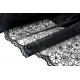 Destock 1.9m tissu broderie organza brodé souple noir largeur 130cm