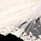 Destock 2.35m tissu dentelle tulle brodé broderie en coton souple écru largeur 155cm