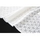 Destock 0.5m tissu dentelle coton doux fleuri écrue largeur 145cm