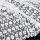 Destock 3m tissu broderie organza brodé souple écru largeur 136cm