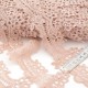 Destock 19.5m dentelle guipure fluide satiné chair rosé largeur 7cm
