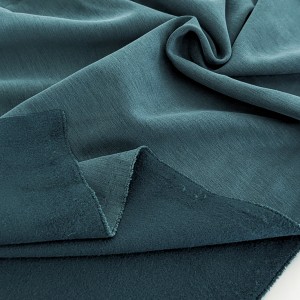 Destock 1.35m tissu jersey scuba cupro molletonné extra doux pétrole sablé largeur 170cm 