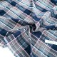 Déstock 2m tissu tartan coton tissé teint carreaux marine rose  doux largeur 150cm 