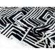 Destock 1.8m tissu batiste cupro soyeux fluide imprimé noir écru largeur 146cm