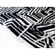 Destock 1.5m tissu batiste cupro soyeux fluide imprimé noir écru largeur 146cm