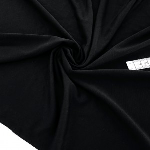Destock 1.35m tissu jersey spandex cachemire extra doux fluide  noir largeur 180cm 
