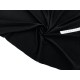 Destock 1.35m tissu jersey spandex cachemire extra doux fluide  noir largeur 180cm 