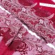 Destock 9.3m dentelle broderie tulle brodé fine framboise  haute couture largeur 15cm
