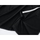 Destock 1.5m tissu jersey coton sorona simple face fin soyeux noir largeur 175cm
