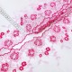Destock 5.9m dentelle broderie tulle brodé rose haute couture largeur 20cm