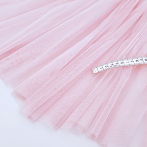 Déstock lot 3.3m tissu tulle fin souple fluide beau tombé rose pâle largeur 160cm