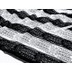 Destock 2.3m tissu dentelle de calais noir blanc pâle largeur 150cm 