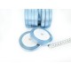 Déstock lot 5 rouleaux de 15m ruban satin simple face bleu fumé largeur 1cm