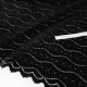 Destock 0.65m tissu dentelle de calais noir largeur 150cm 