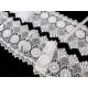 Destock lot 4.5m dentelle guipure satinée fluide écrue largeur 15cm