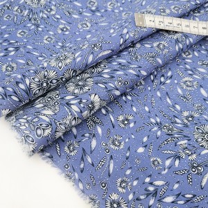 Destock tissu liberty tana lawn lady zadie bleu 0.67m