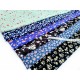 Destock lot 2.9m en 6 coupons tissu mousseline polyester doux fluide imprimé fleuri