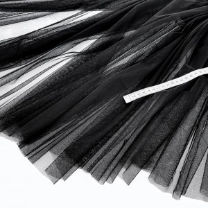 Déstock 5m tissu tulle fin souple fluide beau tombé noir largeur 160cm
