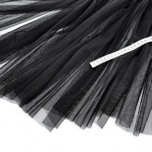 Déstock 3m tissu tulle fin souple fluide beau tombé noir largeur 160cm