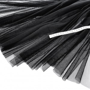 Déstock 2.5m tissu tulle fin souple fluide beau tombé noir largeur 160cm