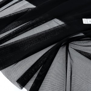 Destock 2.3m tissu lycra résille extra fine doux résistant fluide noir largeur 165cm