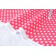 Tissu toile de coton lourd résistant étoiles blanches fond rouge lavé x 50cm