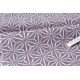 Tissu japonais coton tissé teint étoiles asanoha dégradé fond gris mauve chiné x 50cm
