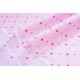 Tissu popeline coton petits cœurs fond rose pâle x 50cm